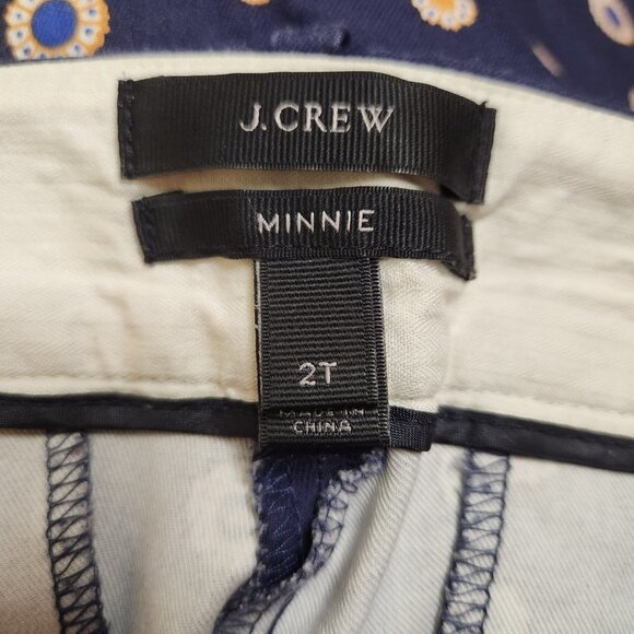 J Crew Minnie 2T Dress Pants Blue/Gold - Picture 6 of 6